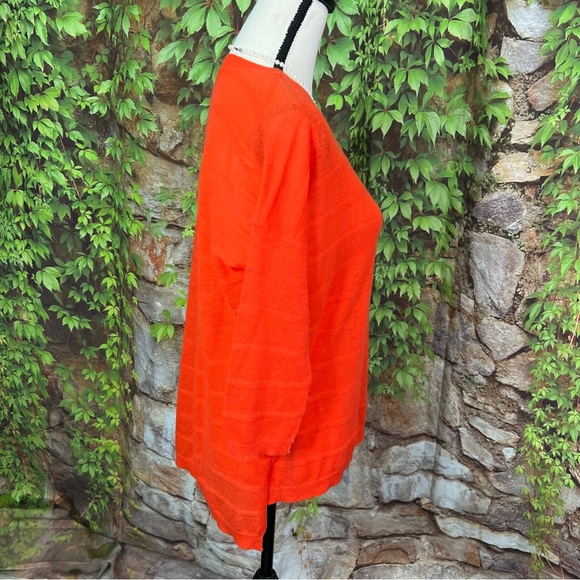 360SWEATER Orange Textured Cashmere Sweater, S - Picture 7 of 11